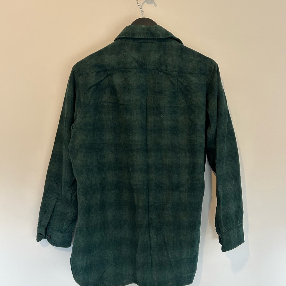 Forest Green Pendleton Wool Button Up Collared Sh… - image 6